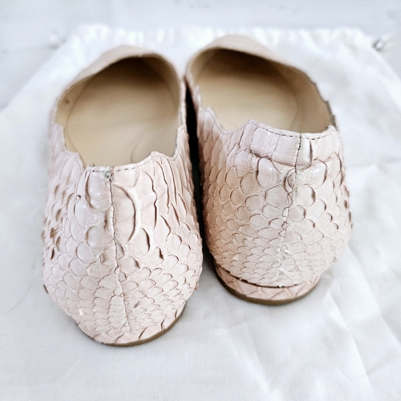 Alexander Birman Exotic Pyton Cream Ballet Flats - Picture 4 of 15